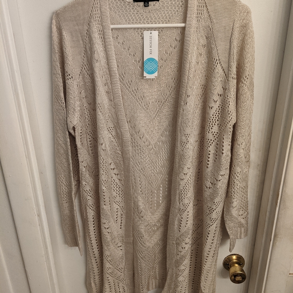 Love Ellie Cheryl Pointelle Duster Cardigan